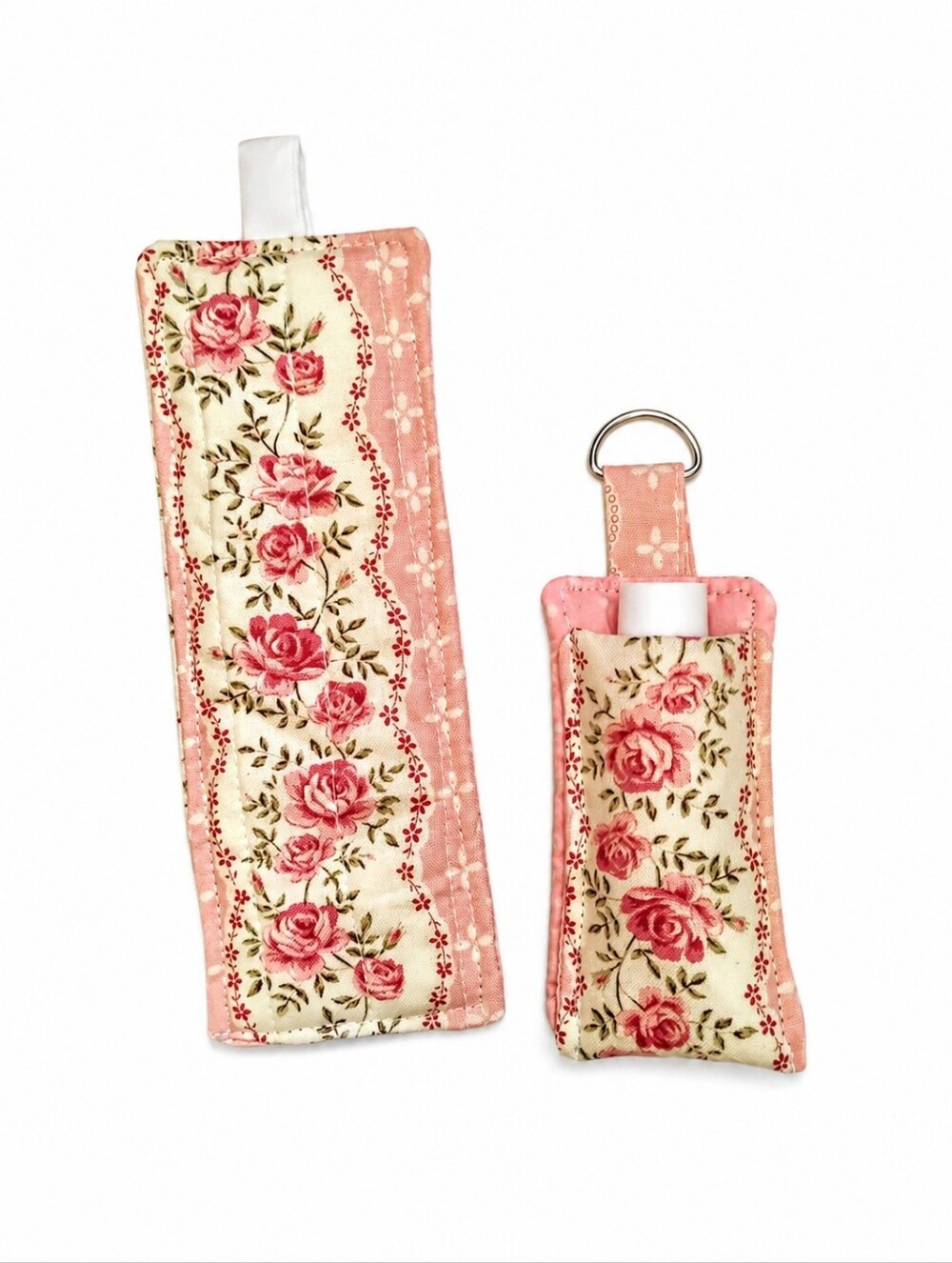 Handmade Floral Bookmark & Chapstick Holder Keychain